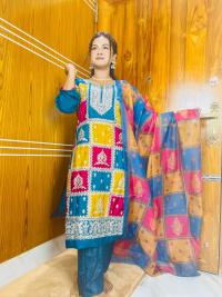 Georgette Embroidery Three Piece
