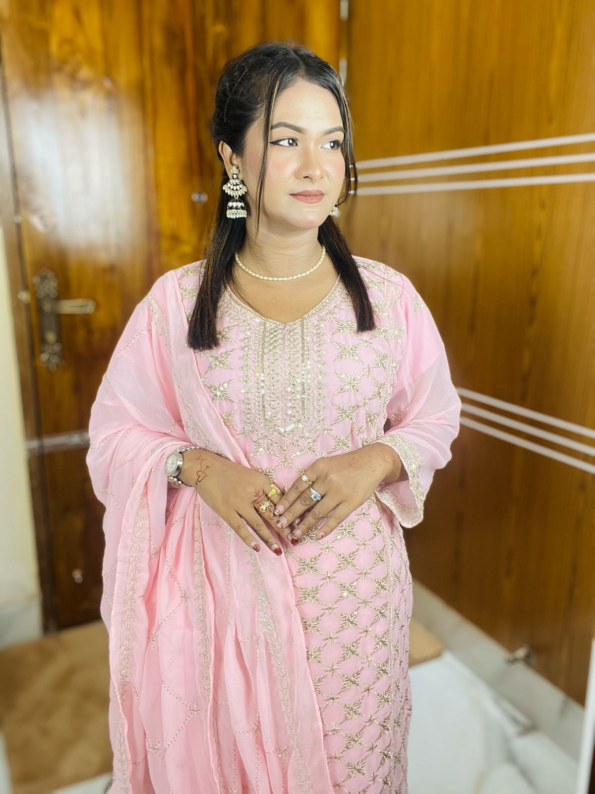 Georgette Embroidery Three Piece