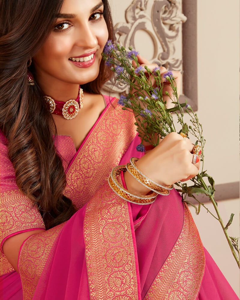 Kubari Silk Saree (With Blouse piece ) 01