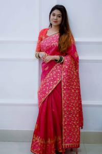 Kubari Silk Saree (With Blouse piece )