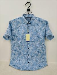 Pure Cotton Half Sleeve Print Shirt for Men's