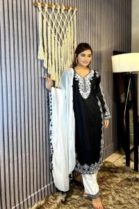 Embroidery Cotton Three Piece