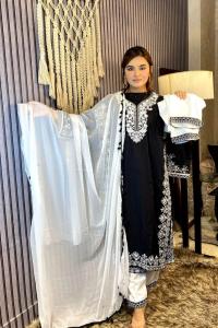 Embroidery Cotton Three Piece