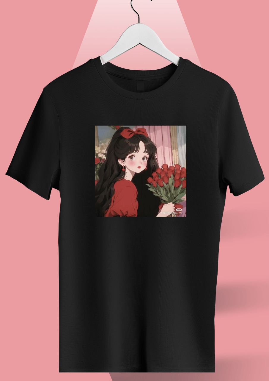 Ladies Premium Full Cotton Half Sleeve T-Shirt – DTF Print Edition