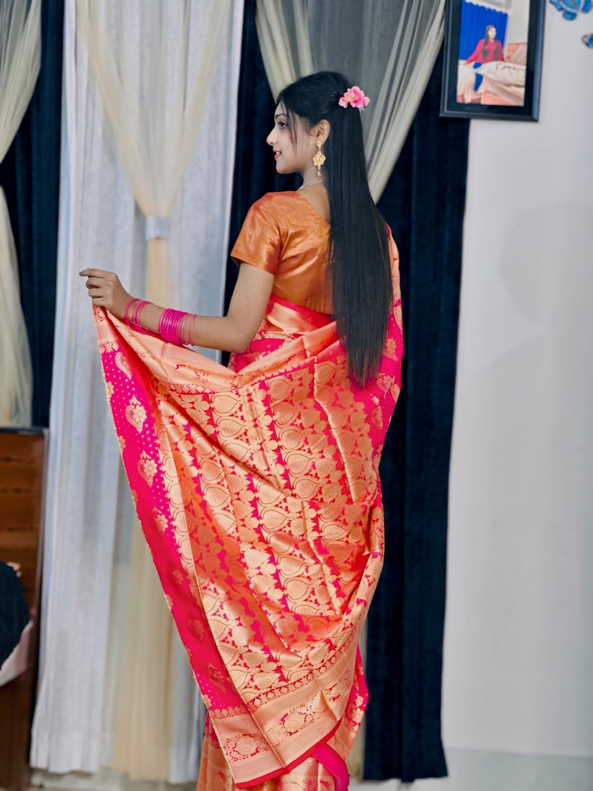 Soft silk katan sharee