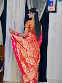 Soft silk katan sharee