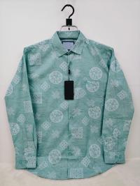 Pure Cotton full Sleeve Check & Print Shirt for Men's