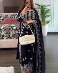 Embroidery Cotton Three Piece