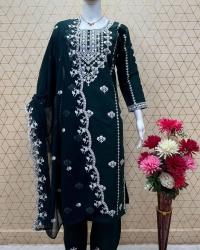 Embroidery Cotton Three Piece