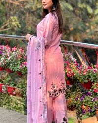 Embroidery Cotton Three Piece