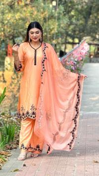 Embroidery Cotton Three Piece