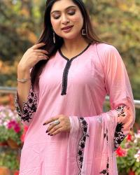 Embroidery Cotton Three Piece