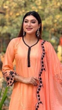 Embroidery Cotton Three Piece