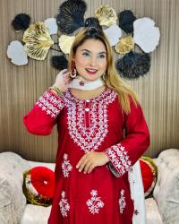 Embroidery Cotton Three Piece