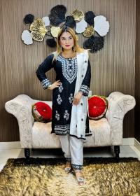 Embroidery Cotton Three Piece