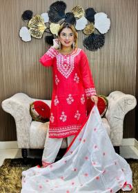 Embroidery Cotton Three Piece
