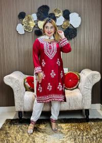 Embroidery Cotton Three Piece