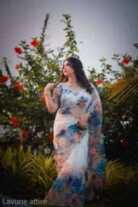 Chanderi silk sharee with blause pcs
