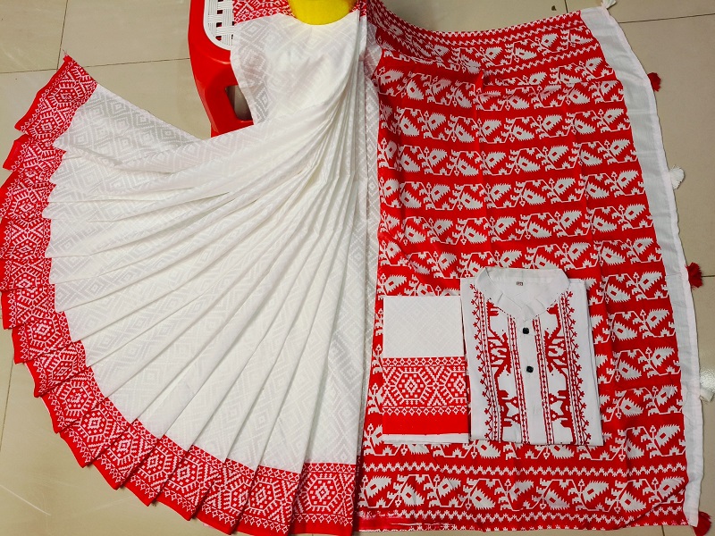 Sharee Panjabi Couple set with Blouse Piece
