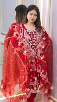 Pakistani Design 4-Piece Sada Bahar Tissue Set