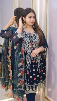Pakistani Design 4-Piece Sada Bahar Tissue Set