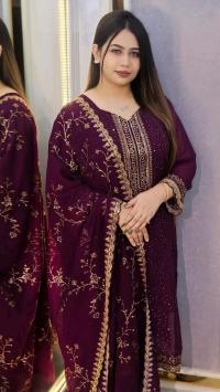 Georgette Embroidered Four-Piece Set