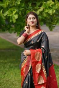 Soft silk katan sharee