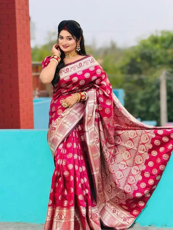 Indian soft katan sharee