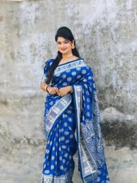 Indian soft katan sharee