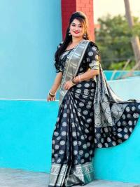 Indian soft katan sharee