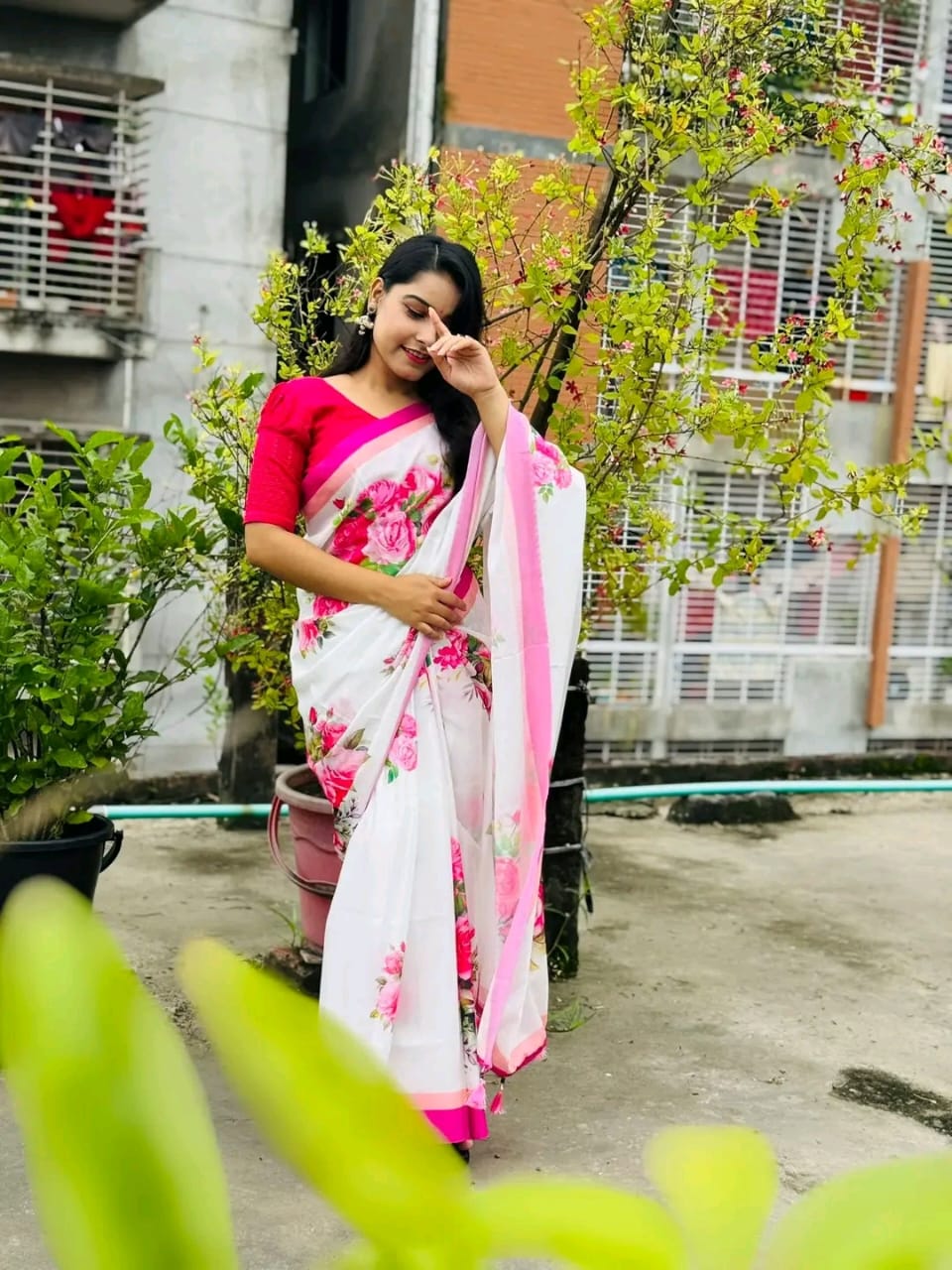 Digital Print sharee with blause pcs