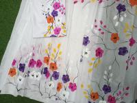 Hand Print Half Silk Couple Dress