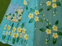 Hand Print Half Silk Couple Dress