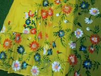 Hand Print Half Silk Couple Dress