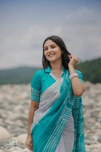 প্রিমিয়াম চান্দেরী সিল্ক ডিজিটাল প্রিন্ট শাড়ি | মাল্টি-কালার সফট ফ্যাব্রিক | এলিগেন্ট লুক পার্টি ওয়্যার