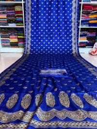 Japani Silk Skin Print Sharee with Blouse Piece