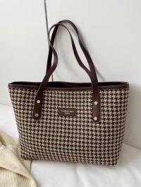 Grameen check tote bag