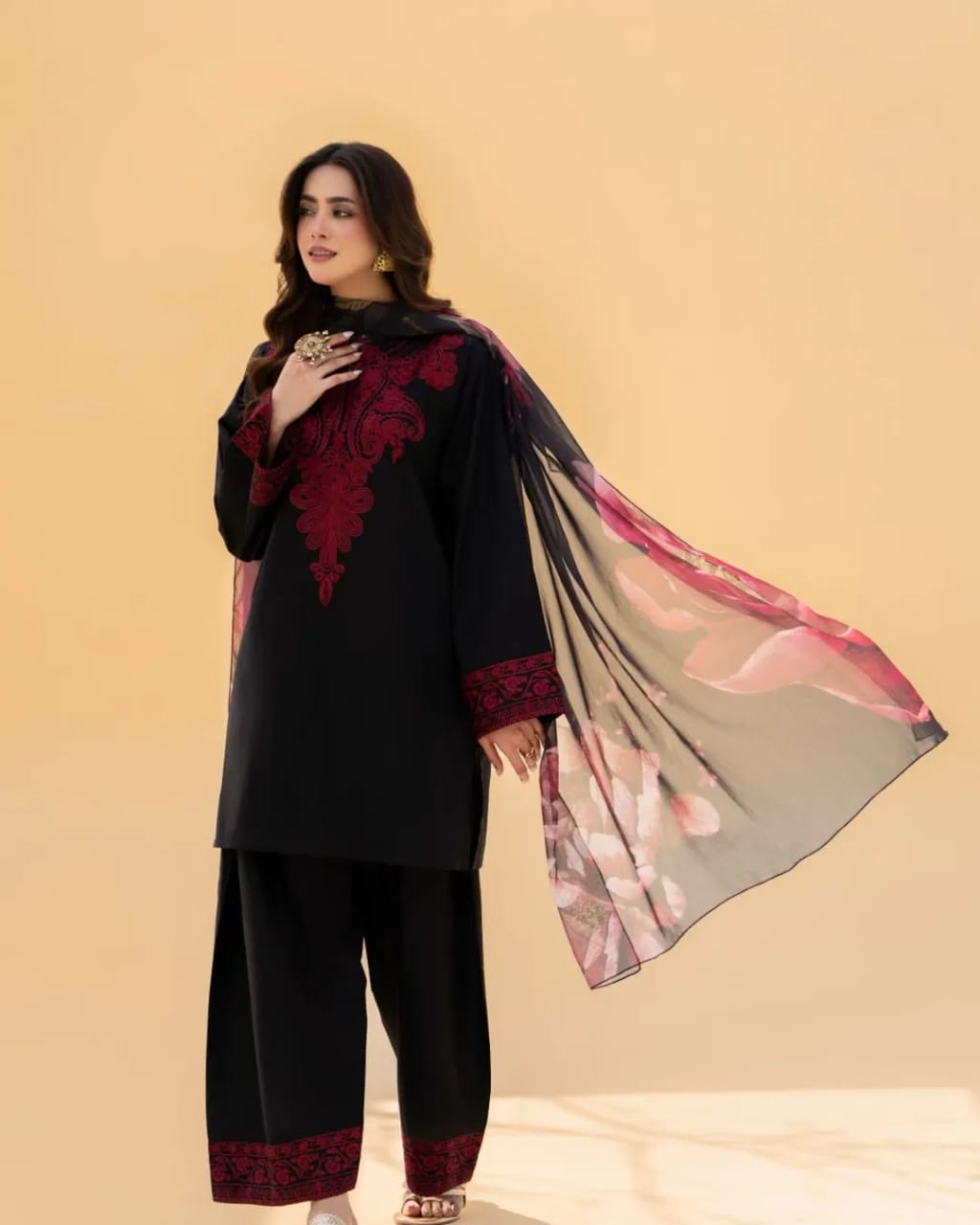 Embroidery Three Piece