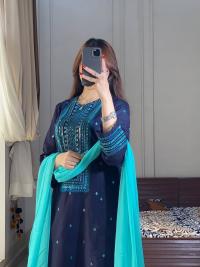 Sequence Embroidery Three Piece