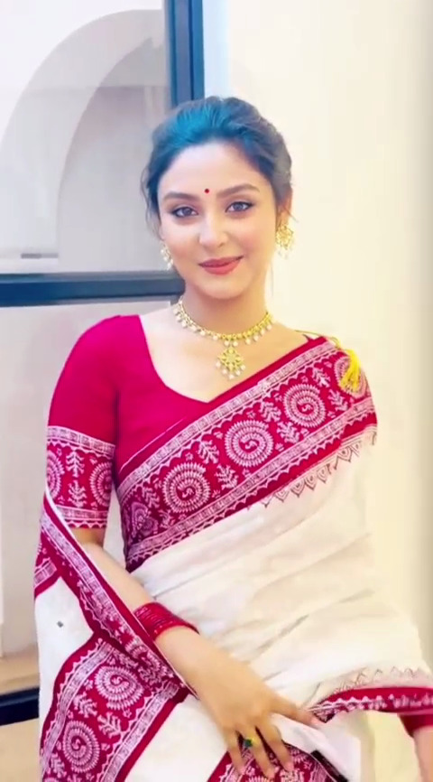 Skin Print Half Silk Sharee with Blouse Piece