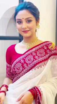 Skin Print Half Silk Sharee with Blouse Piece