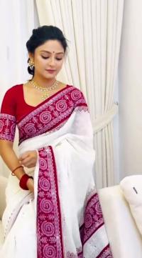 Skin Print Half Silk Sharee with Blouse Piece