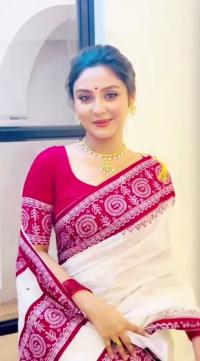 Skin Print Half Silk Sharee with Blouse Piece