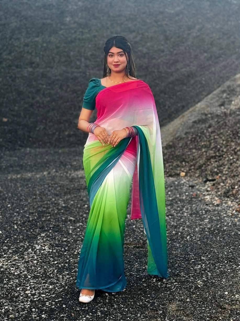 Rongdhonu  Georgette sharee