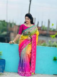 Stylish cotton share with blause pcs