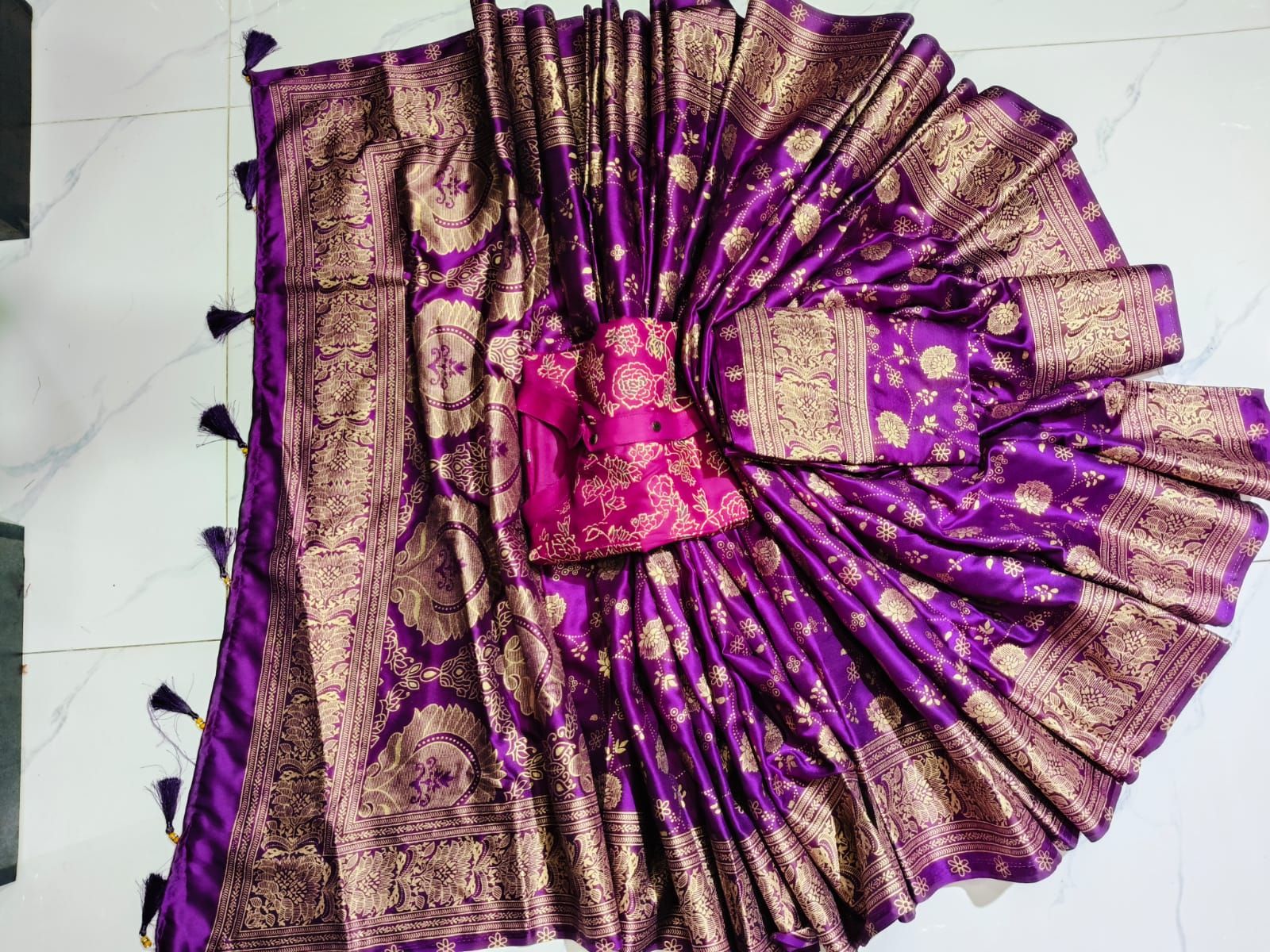 Sharee Panjabi Couple with Blouse Piece