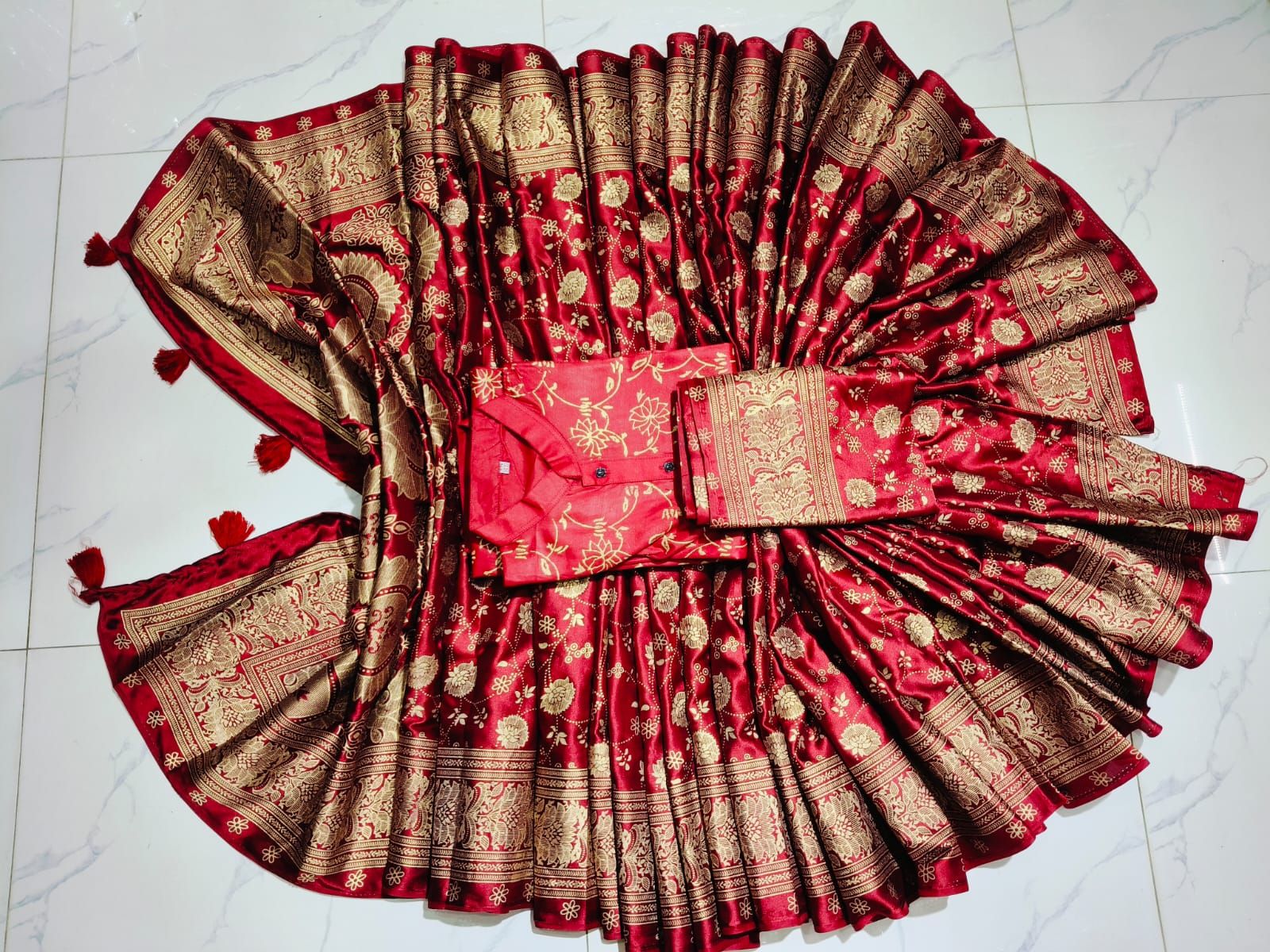 Sharee Panjabi Couple with Blouse Piece