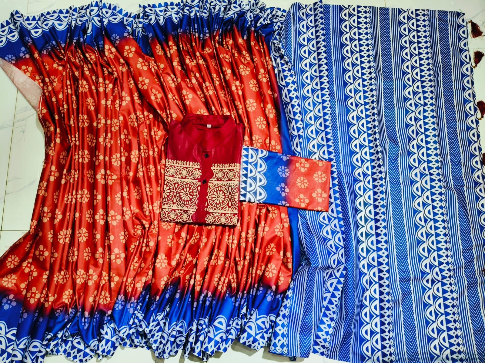 Sharee Panjabi Couple with Blouse Piece