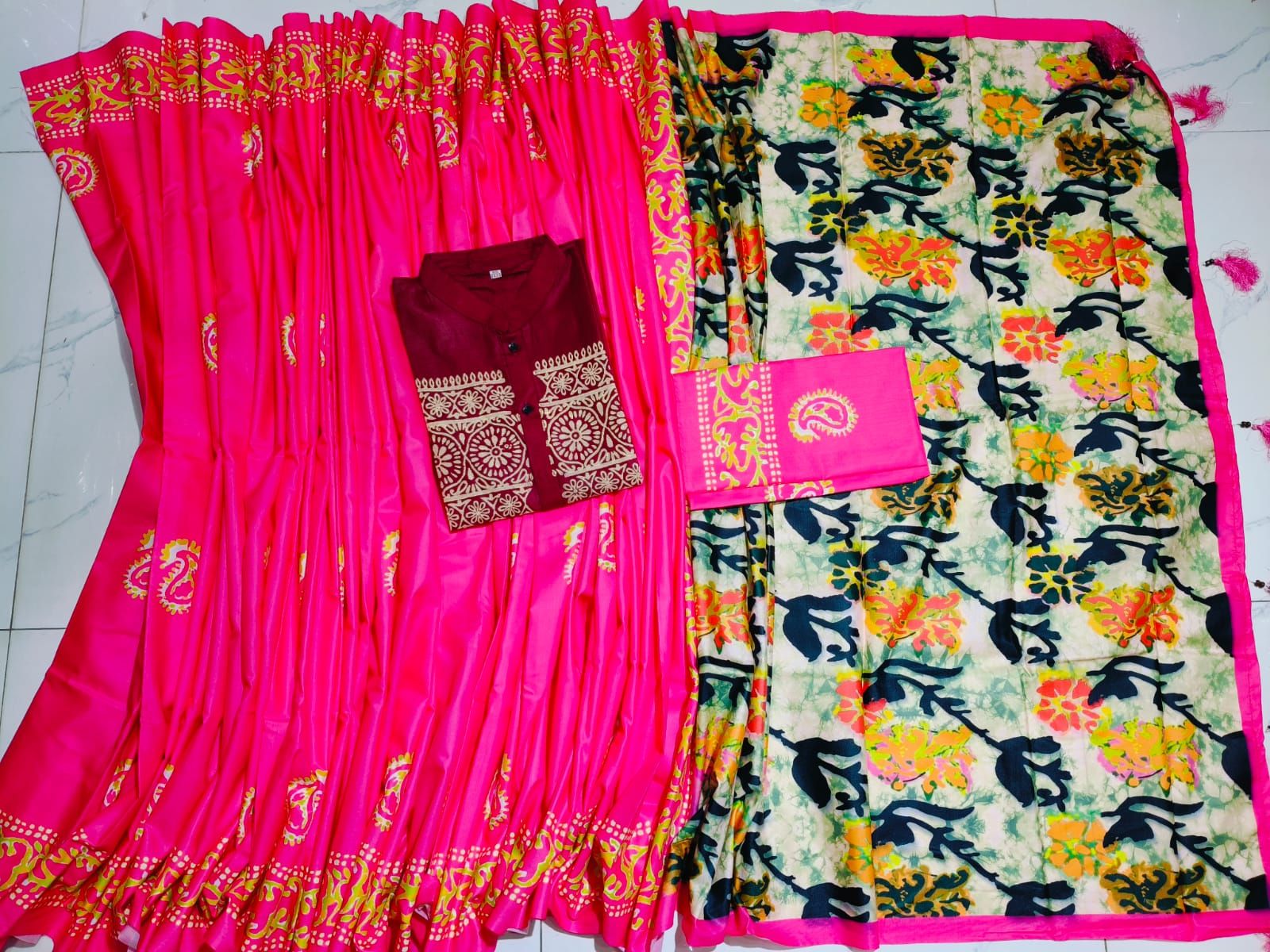 Sharee Panjabi Couple with Blouse Piece