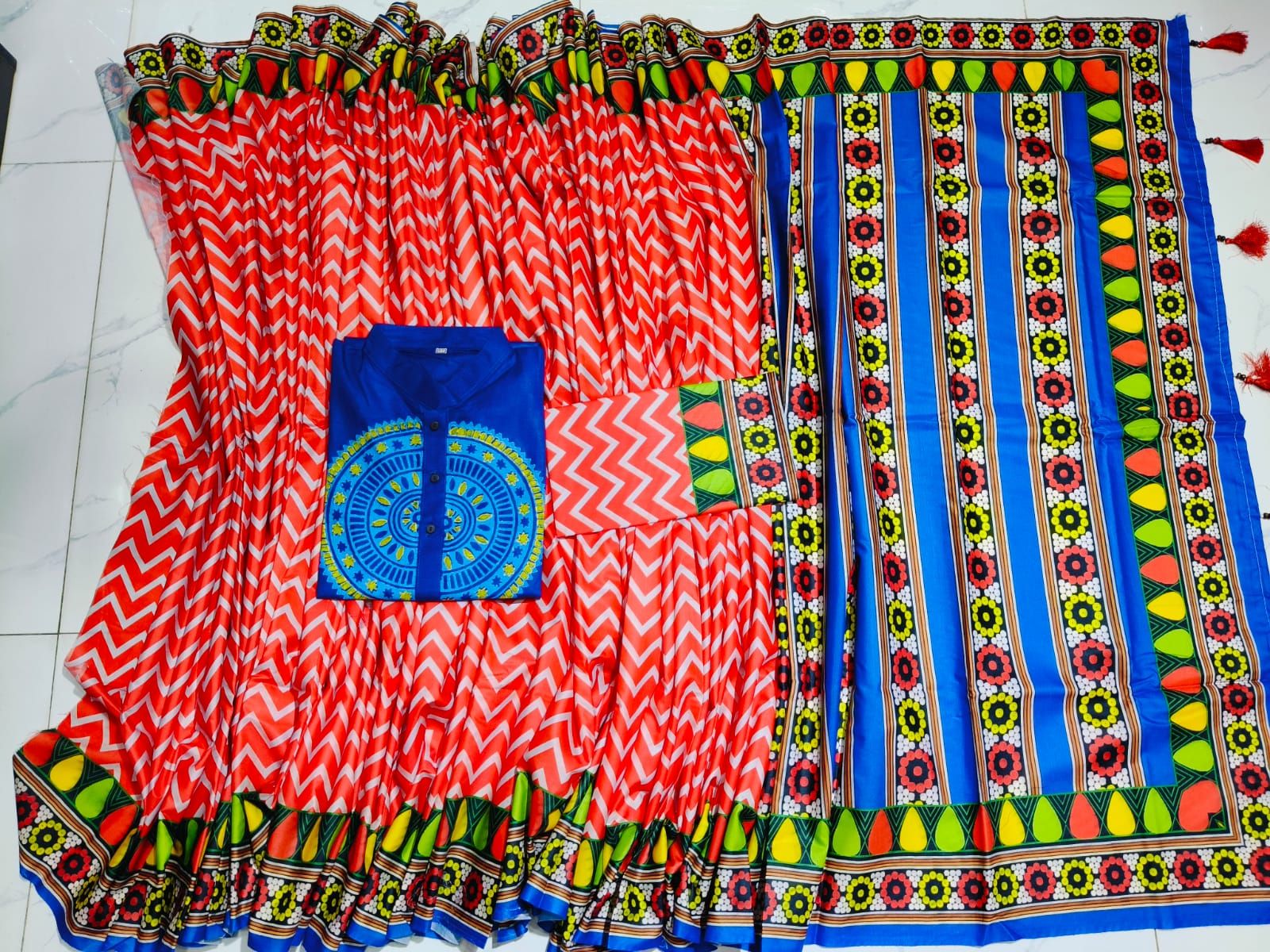 Sharee Panjabi Couple with Blouse Piece